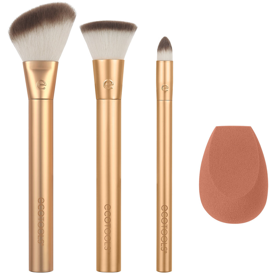 Precious Metals Face Blend + Sculpt Makeup Brush Set