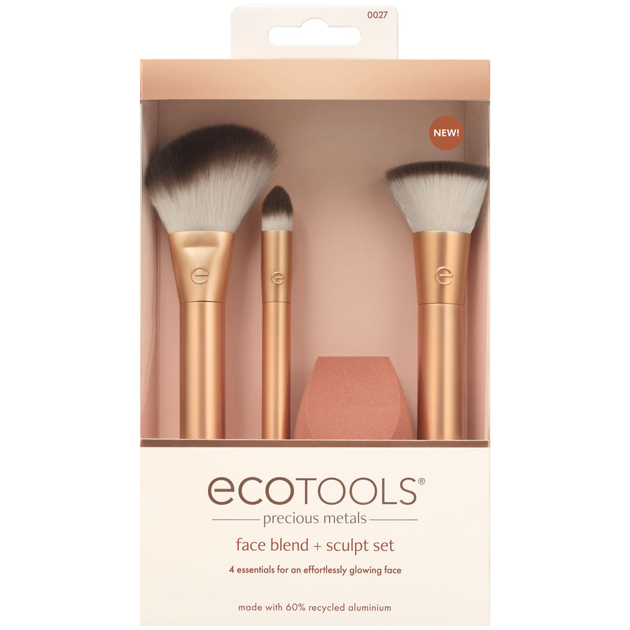 Precious Metals Face Blend + Sculpt Makeup Brush Set