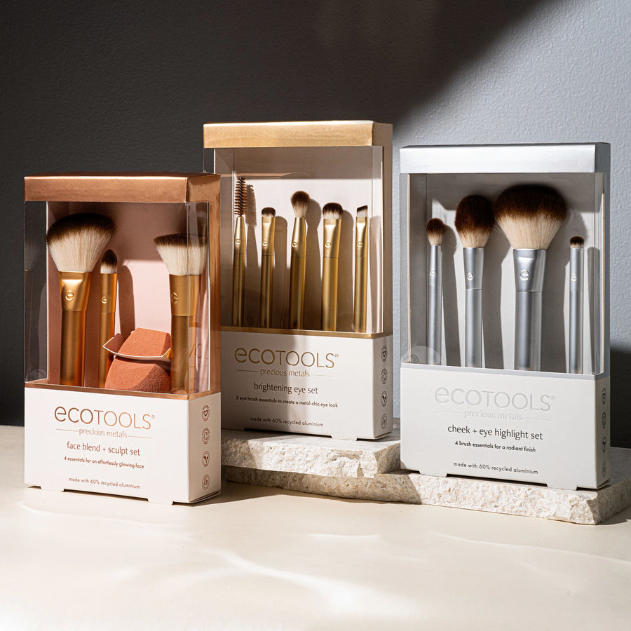 Precious Metals Face Blend + Sculpt Makeup Brush Set