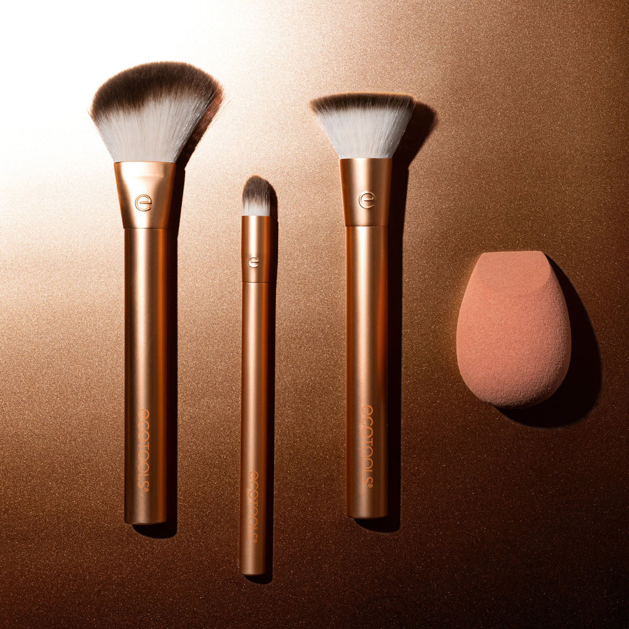 Precious Metals Face Blend + Sculpt Makeup Brush Set